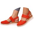 thumbnail image 2 of TrendOFT Womens Footbed Sandals Casual Slip On Platform Wedge Beach Shoes Comfortable Slide For Spring Summer Sandale Plateforme Femme Orange 39, 2 of 7