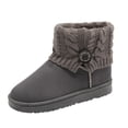 thumbnail image 1 of BXJX Womens Mid-Calf Boots, Warm Fleece-Lined Non Slip Slip On Snow Boots Gray Size 7, 1 of 6