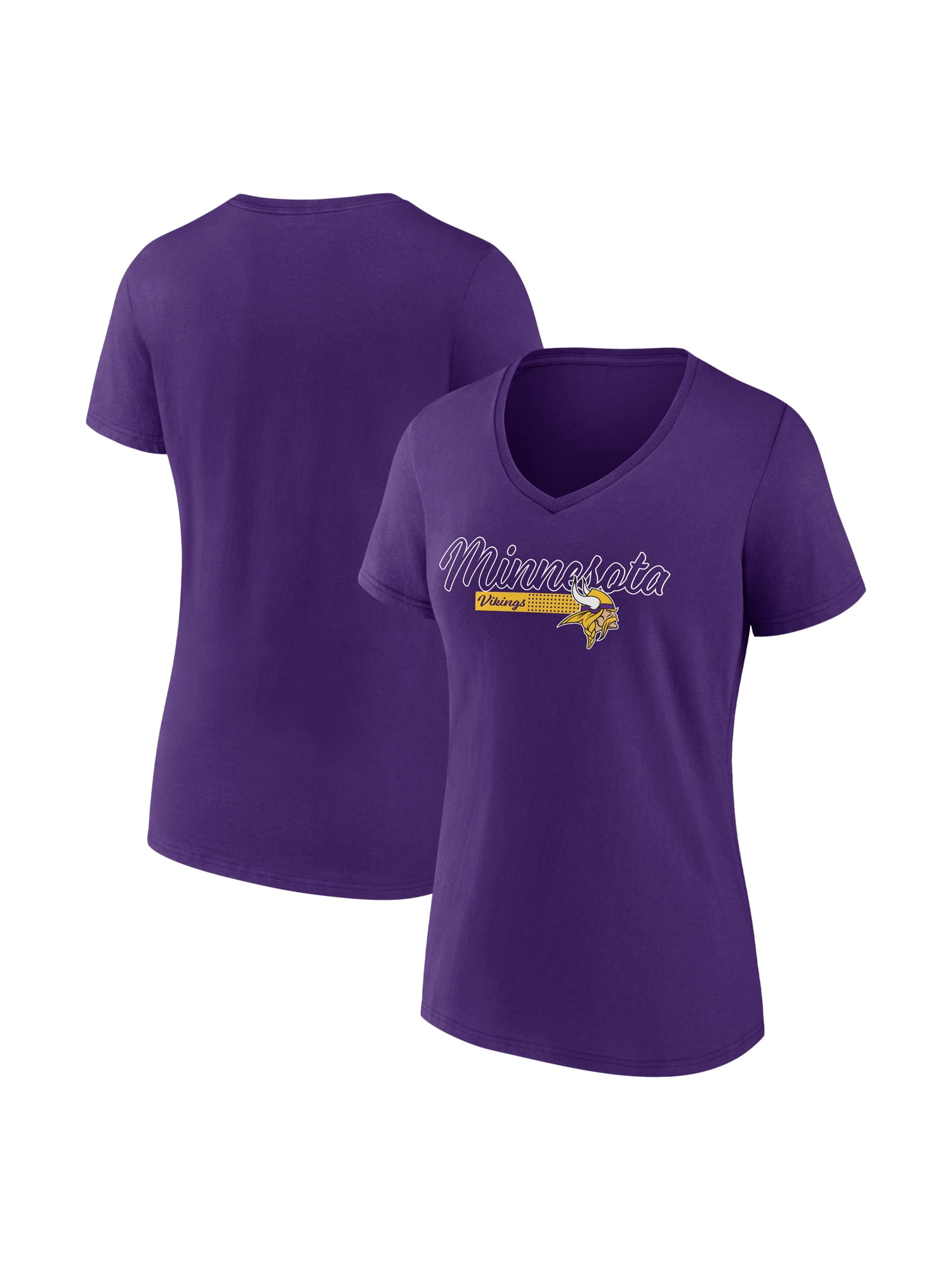 NFL Minnesota Vikings Women's Cotton Purple Short Sleeve T-Shirt