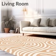thumbnail image 2 of ODIKA 4' x 6' Machine Washable Non-Slip Area Rug, Contemporary wave High Traffic Rug, Beige, 576093, 2 of 7