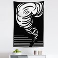 thumbnail image 1 of Tornado Tapestry, Monochrome Twister Design with Stripes Weather Occurrence Themed Pictogram, Fabric Wall Hanging Decor for Bedroom Living Room Dorm, 5 Sizes, Black and White, by Ambesonne, 1 of 1