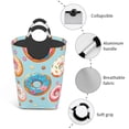 thumbnail image 4 of KLL Colorful Donut Laundry Hamper,Large Canvas Fabric Lightweight Storage Basket Toy Organizer Dirty Clothes Collapsible Waterproof, 4 of 6