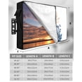 thumbnail image 7 of Outdoor TV Cover 60 to 65 Inch Weatherproof, Fall Thanksgiving Waterproof TV Screen Protector for Outside Decor with Zipper and Pocket 58"L x 37"H , Orange White Blue Pumpkin Rustic Leaf Flower, 7 of 7