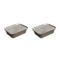 thumbnail image 4 of bedienty Pack of 10 Aluminum Foil Pans Take-out Containers Large Capacity Food Container Baking Plate Home Tools Single-use Pan 700ml cover 2Set, 4 of 6