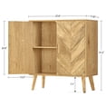 thumbnail image 2 of SLINEMO Storage Cabinet, Buffet Cabinet with Adjustable Shelf & Doors, Sideboard with Storage, Accent Cabinet for Living Room, Entryway, 2 of 8
