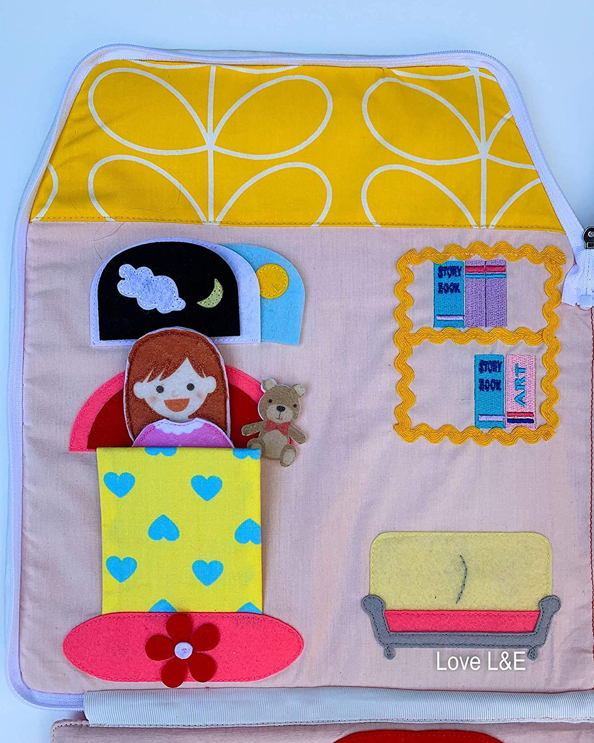 LoveLnE Quiet Book Busy Book Carry Home Dollhouse Bag Educational Toy Toddler Activity Book Toy Book Walmart
