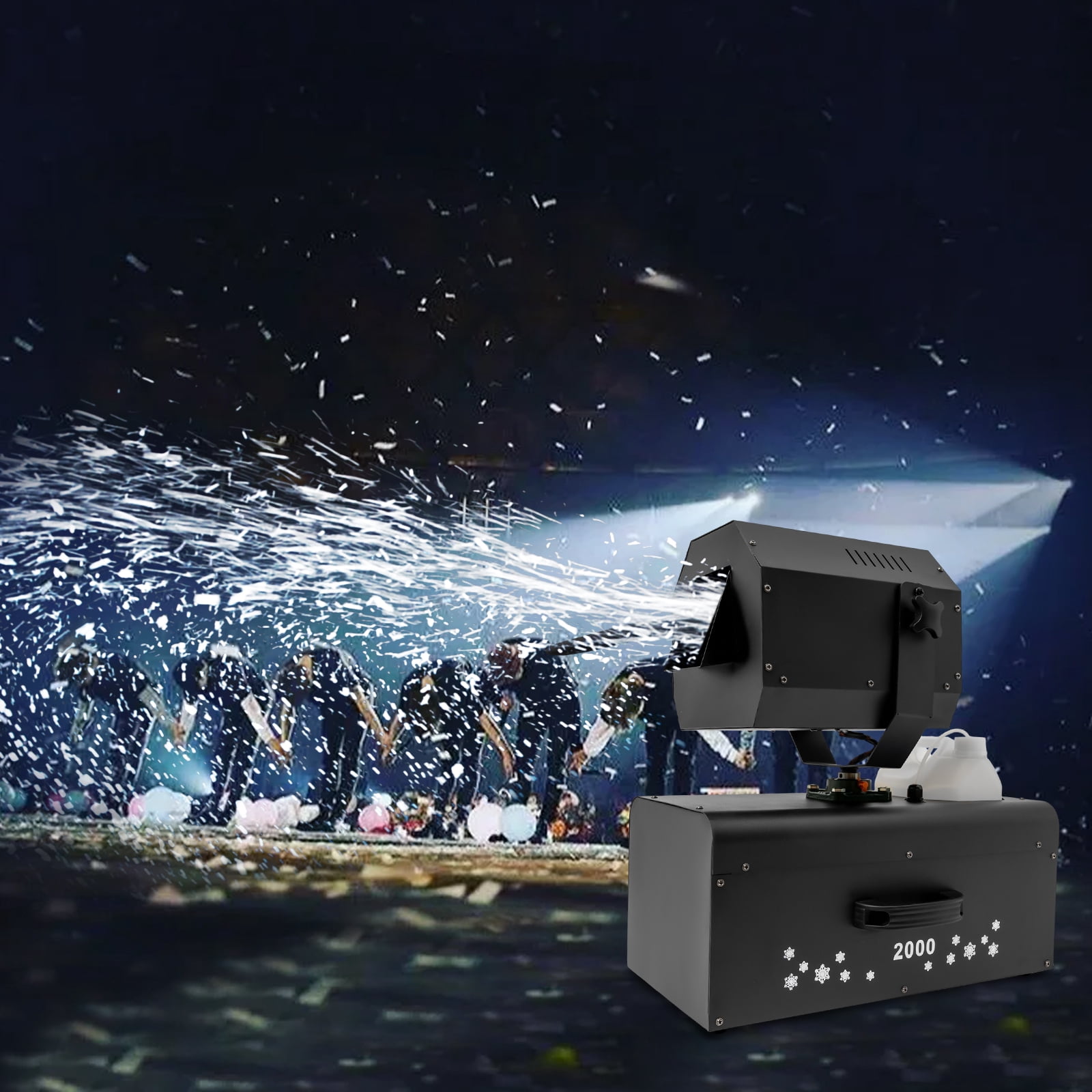 Snowflake Machine, 2000W Christmas Snow Machine 90°Rotatable Snow Making Machine for Christmas Party Wedding Stage Effect Parades Fiestas Holidays