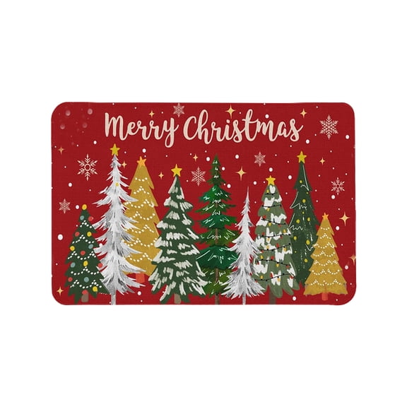 Bwiyojiz Home Decor Christmas Decorations Holiday Products Floor Mats Entrance Door Decoration Dirt-counteractive and Wear-counteractive Liable-care Bedroom, Gifts for Family, Red