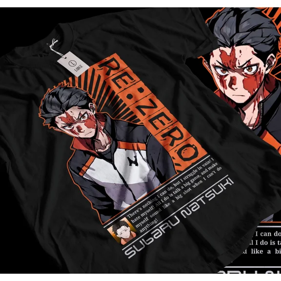 Re:Zero Shirt, Re Zero T-shirt, Emilia, Ram, Subaru, Japanese, Manga, Gift 066 | eBay