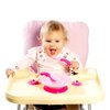 Stay-put Bowl And Cutlery Set, Pink