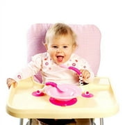Stay-put Bowl And Cutlery Set, Pink