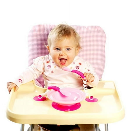 Stay-put Bowl And Cutlery Set, Pink