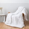 thumbnail image 1 of Cyiecw Chunky Knit Blanket Cozy Chenille Blanket 40" x 60" Handwoven Warm Cozy Blanket Thick Thick Blanket for Sofas and Home Decor Blanket Sofa Bed Rug - Beige, 1 of 4