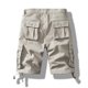 thumbnail image 3 of pstuiky Hombres bajos, Pantalones cortos cargo de talla grande para hombre, con múltiples bolsillos, holgados, para playa y verano Pantalones cortos para correr para hombre, 3 of 3