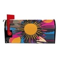 thumbnail image 2 of Yayeee Mailbox Cover Magnetic Large Size Post Box Cover Wrap Decor, Futuristic Circles, 2 of 9