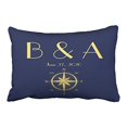 thumbnail image 1 of RYLABLUE Rectangl Throw Pillow Covers Monogram Customizablemed Blue Nautical Wedding Pillowcases Polyester 20 x 30 Inch With Hidden Zipper Home Sofa Cushion Decorative Pillowcase, 1 of 1