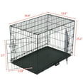 thumbnail image 3 of Zimtown 36" Heavy Duty Foldable Double Door Dog Crate with Divider and Removable ABS Plastic Tray, 3 of 7