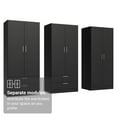 thumbnail image 4 of MADESA Garde-Robe Moderne 6 Portes 4 Tiroirs Armoire de Chambre Armoire de Rangement pour Adultes - Noir, 4 of 11
