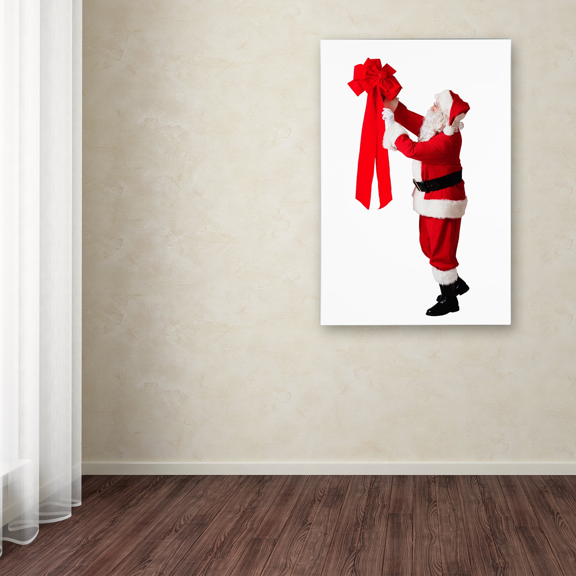Trademark Fine Art 'Santa-bow-11096' Canvas Art by Ed Wheeler