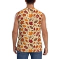 thumbnail image 4 of Fotbe Men's Autumn Leaves 2 Print Men's Sleeveless Muscle Tank Tops Casual T-Shirts for Gym Workout Beach-X-Large, 4 of 8