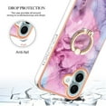 thumbnail image 5 of Case for iPhone 11 case,Shiny IMD Marble Pattern Ring Kickstand Case for Girls,Enhanced Camera and Screen Protection Cover, 5 of 6