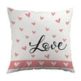 thumbnail image 2 of Tuvgenk Valentine's Day Throw Pillow Covers 18x18 Inch, Valentine Wedding Pink Love Heart Decoration Pillow Cases for Home Sofa Couch, 2 of 6
