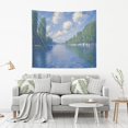 thumbnail image 2 of Yayeee Tapestry Wall Hanging for Bedroom 90" x 60" Living Room Home Wall Art Decor, Blue Sky and River, 2 of 7