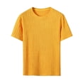 thumbnail image 3 of JIAYUE Men's T Shirt Summer Loose Fit Soft Knit Crew Neck For With Casual Solid Color And Athletic Style Tees Breathable Lightweight For Summer Daily Comfort Wear, 3 of 5