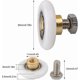 thumbnail image 2 of Sliding Shower Door Rollers, 4pcs Replacement Wheels for Shower Enclosures (20mm Diameter), 2 of 5
