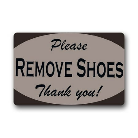 Winhome Funny Words Please Remove Your Shoes Doormat Floor Mats Rugs Outdoors Indoor Doormat Size 30x18 Inches