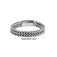 thumbnail image 5 of Pulsera Xtellar Cubana Plata De Acero Inoxidable Hombre Con Doble Color plata 21cm, 5 of 5