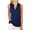Blue, variant on Women's Summer Sleeveless T Shirts Solid Color Casual Vest