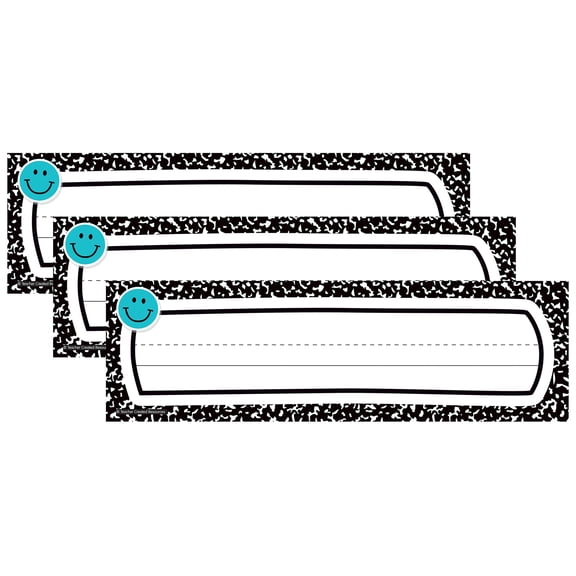 Teacher Created Resources Cool for School Flat Name Plates, 36 Per Pack, 3 Packs
