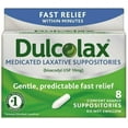 thumbnail image 2 of Dulcolax Laxative Suppositories 8 ea (Pack of 6), 2 of 5