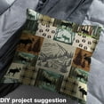thumbnail image 2 of jejeloiu Woodland Animal Moose Fabric by the Yard 2 Yards,Western Farmhouse Cabin Room Decor Fabric by the Yard,Pine Mountain Lodge Fabric for Sewing For Men Women,Microfiber Bedroom Decor, 2 of 6