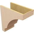 thumbnail image 5 of 10"W x 20"D x 20"H Classic Moab Rough Cedar Woodgrain TimberThane Corbel, Primed Tan, 5 of 6