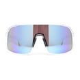 thumbnail image 2 of MTB Style Oversized Large Sport Shield Sport Plastic Sunglasses Clear - Blue Mirror, 2 of 4