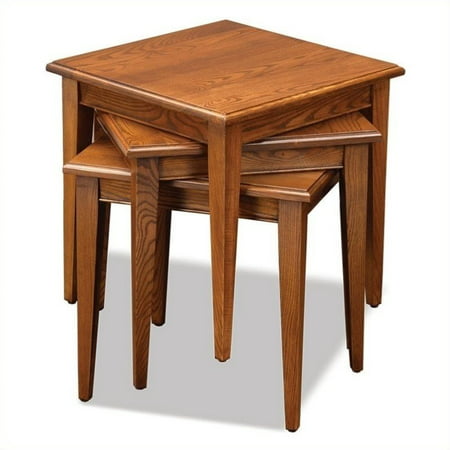 Bowery Hill Stacking Table Set in Medium Oak
