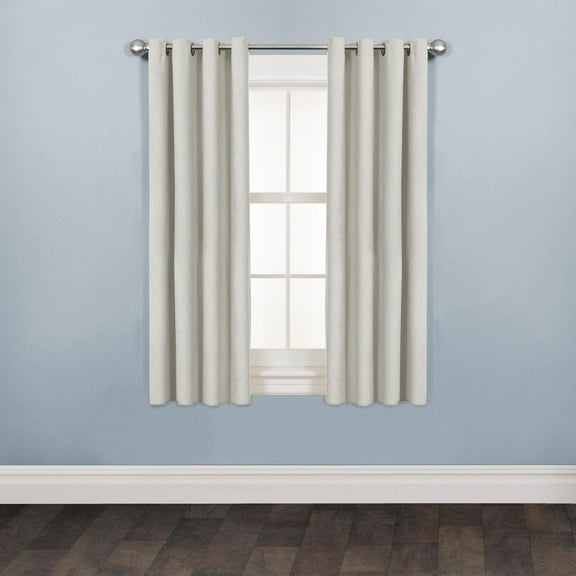 Panneaux de rideaux de fenêtre en fausse daim de 63 » en fausse drapé de 63 », gris
