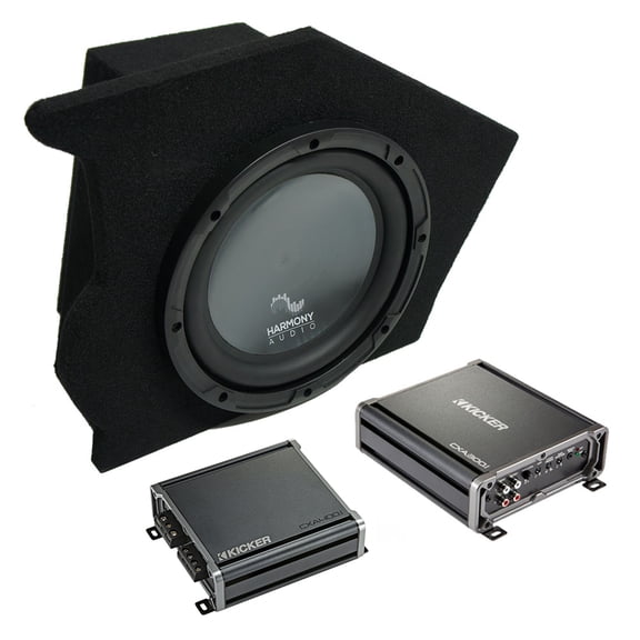 1993-2002 Chevy Camaro Coupe Driver Side 10" Harmony R104 Sub Box & CXA400.1