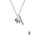 thumbnail image 2 of Delight Jewelry Silvertone Panda Bear Standing Silvertone Always My Mother Bar Charm Necklace, 23", 2 of 4