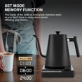 thumbnail image 5 of 1L Stainless Steel Electric Kettle with Temperature Control, Gooseneck Spout, 24-Hour Keep Warm Function, Electric Kettle with Temperature Display, 1200W, Black, 5 of 5