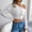 White, variant on Babysbule Women's Fashion Sweater Fashion Fashion Women's Casual Long Sleeve Off Shoulder Knit Round-Neck Sweater