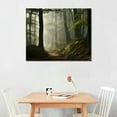 thumbnail image 2 of COMIO Forest Canvas Wall Art Trees Foggy Morning Spring Landscape for Bedroom Bathroom Decorations Modern Artwork Print Painting Living Room Home Office Wall Décor, 2 of 4