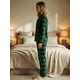 thumbnail image 4 of Pijama Navideña para Mujer con Botones Tela Suave y Elástica, Conjunto de pijama de invierno, 4 of 5