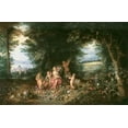 thumbnail image 2 of Brueghel, Jan the Younger 32x22 Gold Ornate Wood Framed with Double Matting Museum Art Print Titled - Landscape with Ceres (Allegory of Earth), 2 of 4