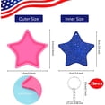 thumbnail image 2 of 4 Pieces Star Shape Resin Mould Star Silicone Keychain Moulds Pendant Resin Mould DIY Epoxy Casting Mould Necklace Jewelry Pendant Mould with 20 Pieces Key Rings for DIY Jewelry Making Craft, 2 of 7