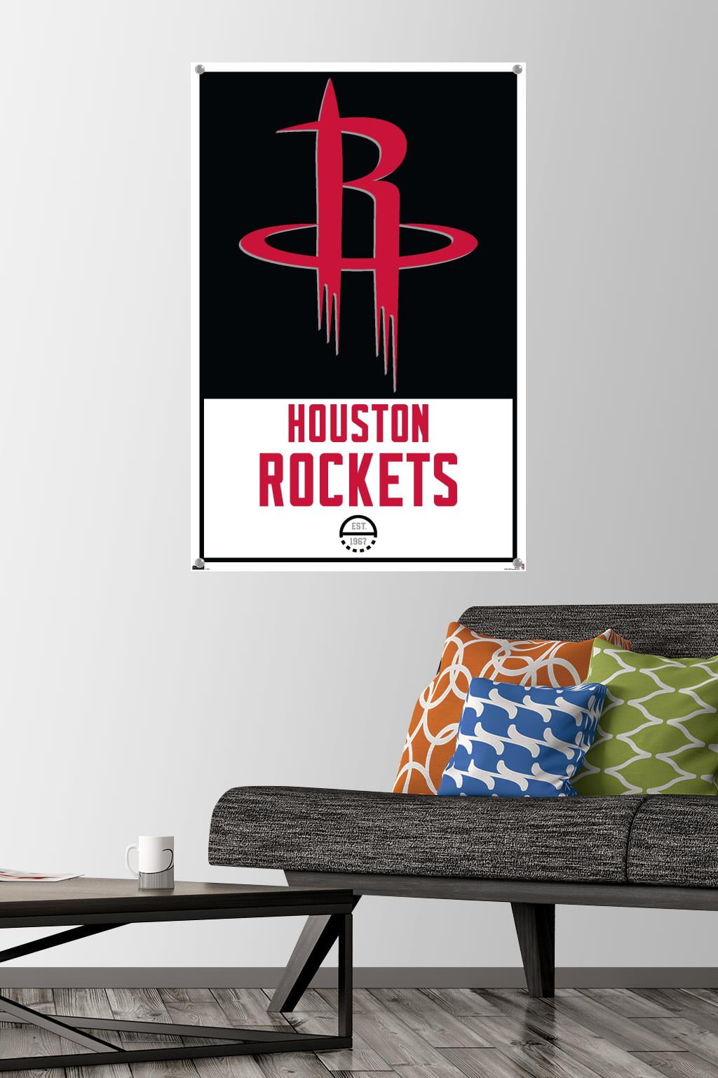 NBA Houston Rockets - Logo 21 Wall Poster with Pushpins, 22.375" x 34"