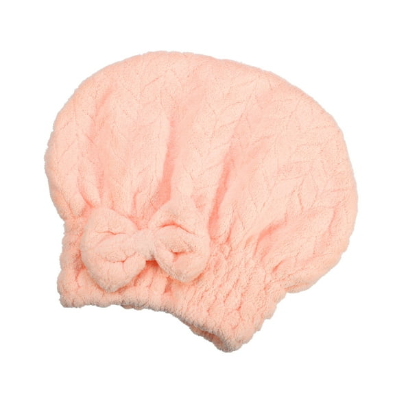 Vocoste Diamond Shape Hair Drying Towel Dry Cap Lightweight Strong Absorbent for After Bath Drying Hair Pink