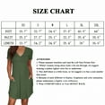 thumbnail image 3 of Liher Dress for Women Casual Loose Sundres Army Green Short Sleeve V Neck Mini Summer Beach Dress with Pocket Clothes Size S, 3 of 6